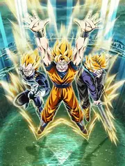 Super Saiyan Goku &
Super Saiyan Vegeta & Super Saiyan Trunks (Teen)
