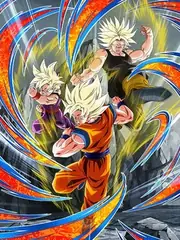 Super Saiyan Goku & Super Saiyan Gohan (Youth) &
Super Saiyan Trunks (Teen)